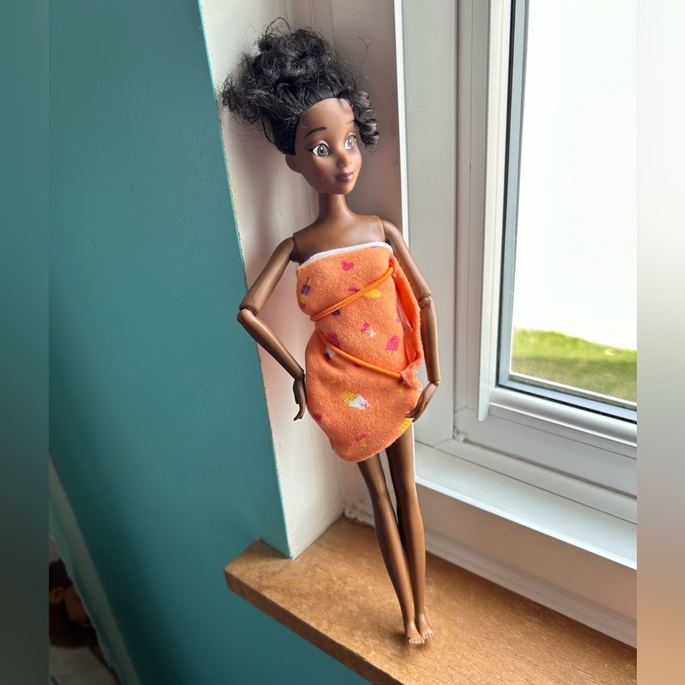 Handmade Barbie doll dress NWT doll dress orange ice cream design cotton dress